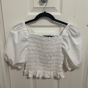 Coquette Puff Sleeves White Top